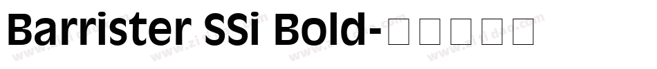 Barrister SSi Bold字体转换
